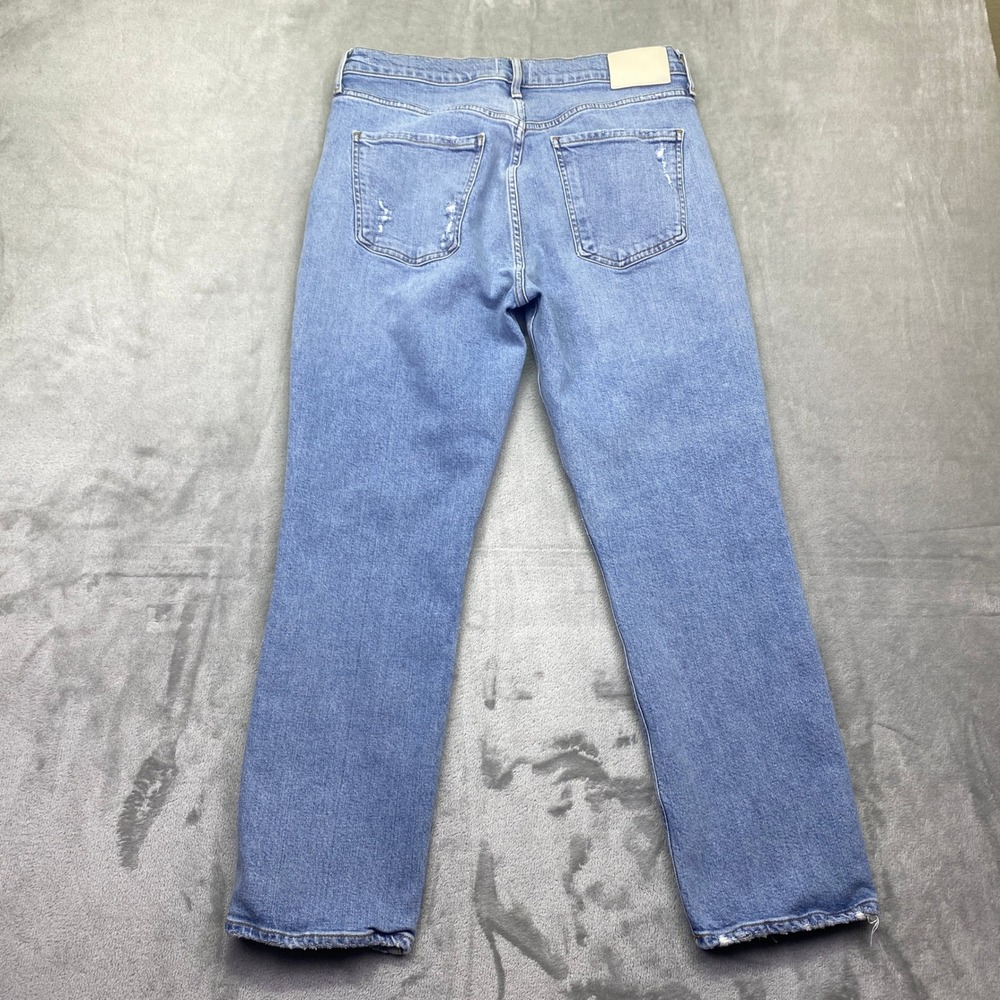 Citizens of Humanity Jolene High Rise Slim Straight Jeans Blue Sz 30 Grunge - Picture 8 of 11